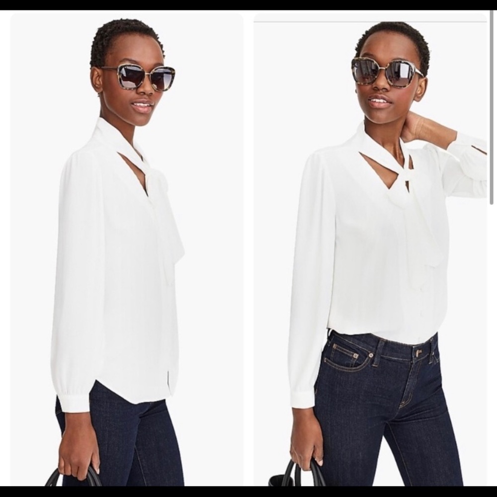 J crew white blouse brand new